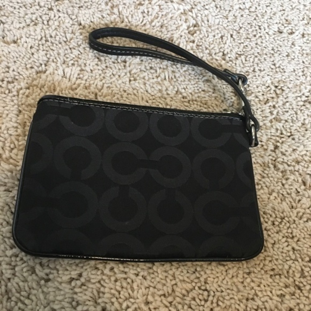 Coach Black OP Art signature wristlet - Picture 6 of 13